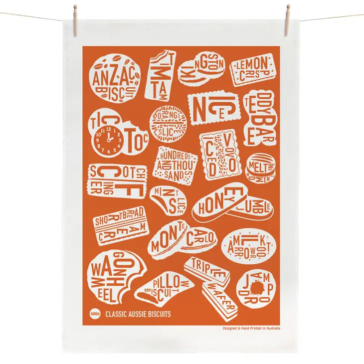 Classic Aussie Biscuits Tea Towel