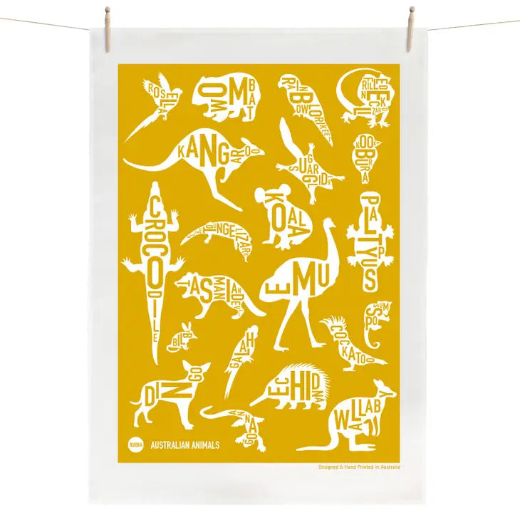 Australian Animals Tea Towel | Honey