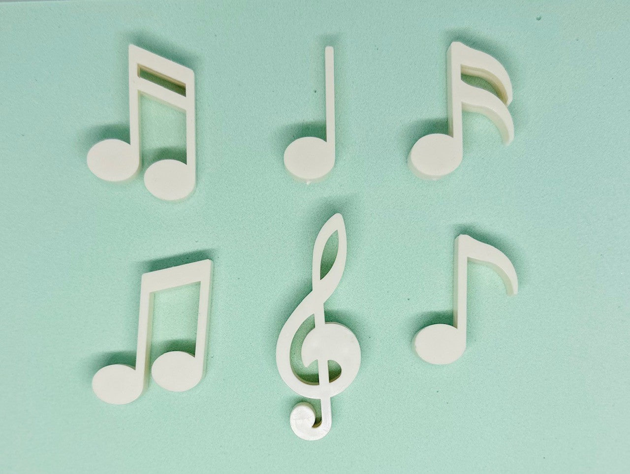Clef Note Fridge Magnet Set | White