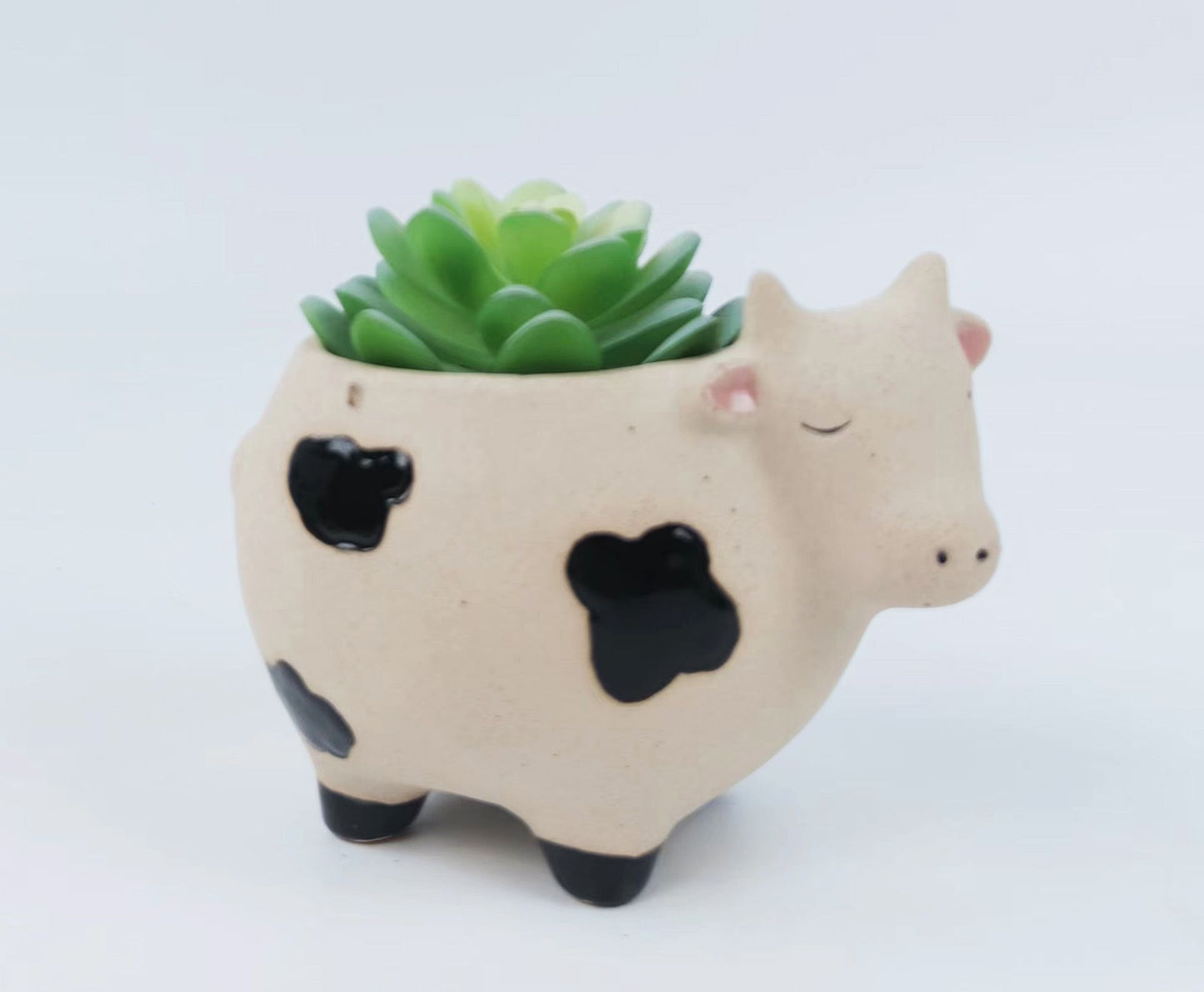 Cow Planter | Sand/Black