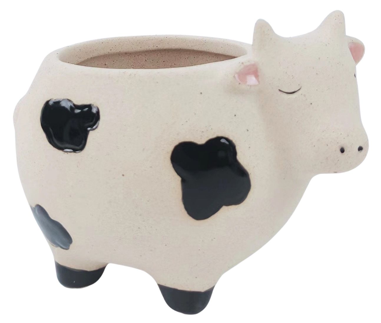 Cow Planter | Sand/Black