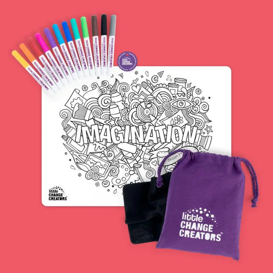 Re-Fun-Able™ Reusable Colouring + Doodle Mat | Imagination