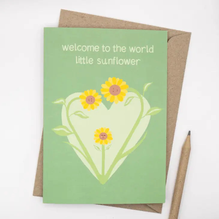 Greeting Card | Welcome to the World Little Sunflower