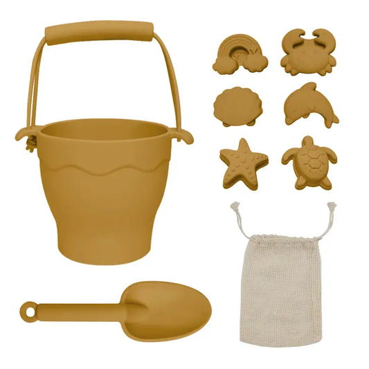 Silicone 8pc Bucket & Spade Set | Sunshine