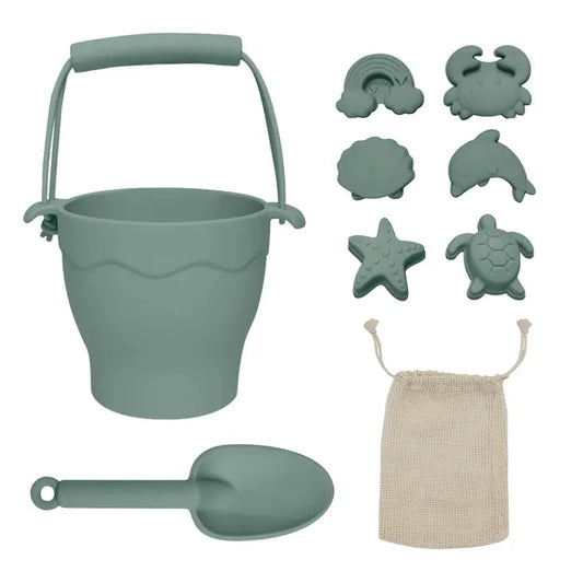 Silicone 8pc Bucket & Spade Set | Sage