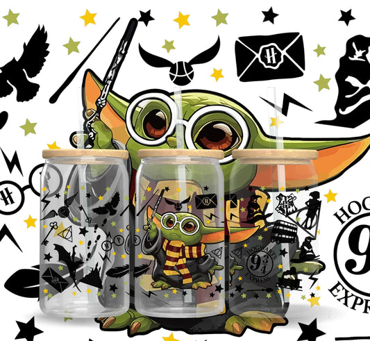 Glass Drinking Tumbler | Harry Potter Yoda