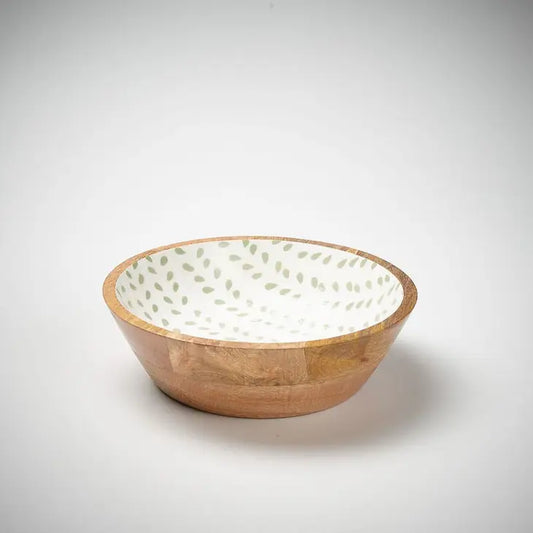 Mango Wood & Enamel Deep Bowl - Ferrero