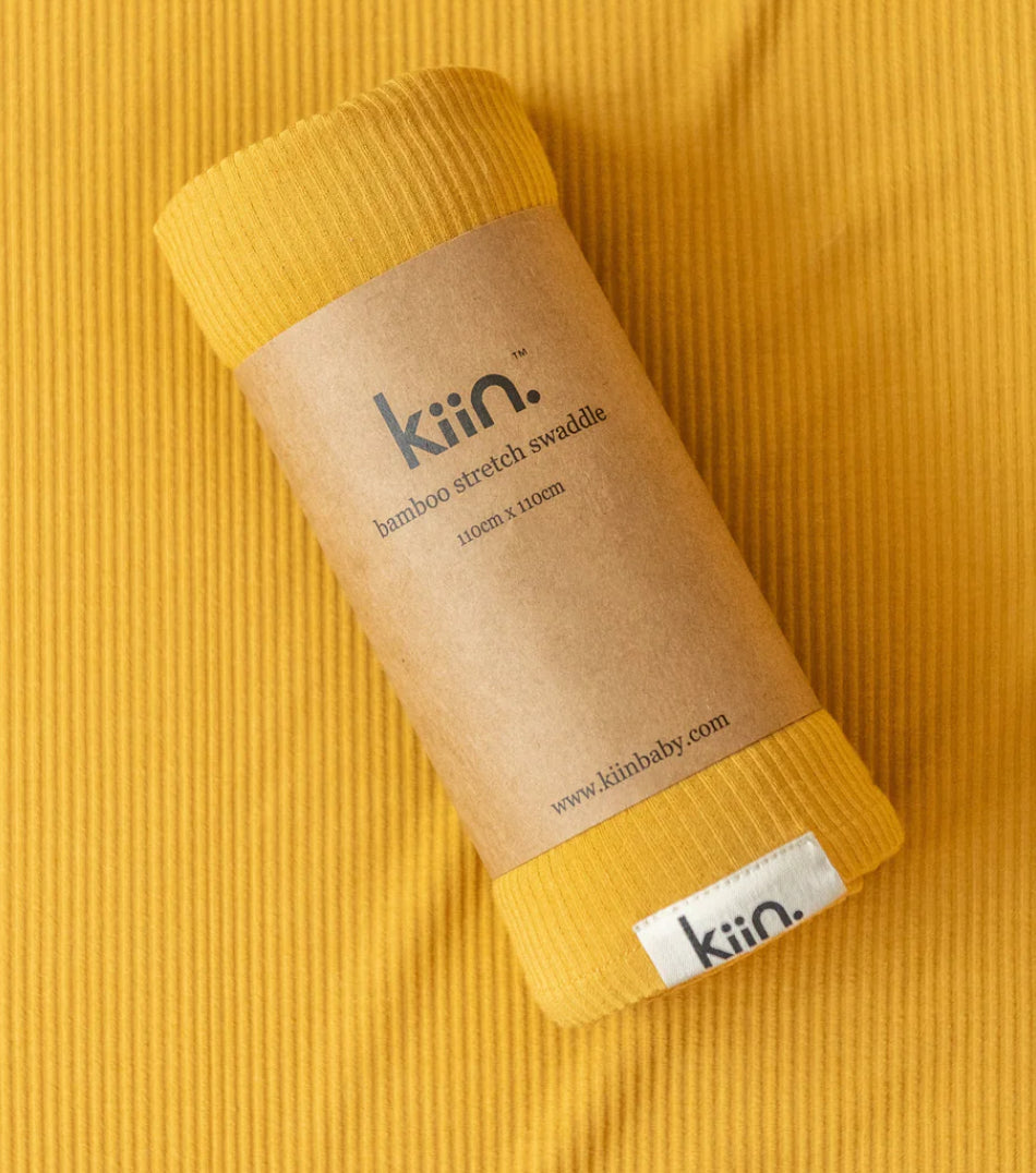 Bamboo Stretch Swaddle | Mustard