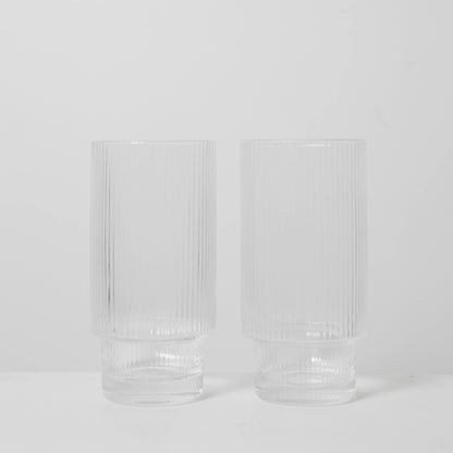 Oscar Ribbed Highball Glasses (S4)