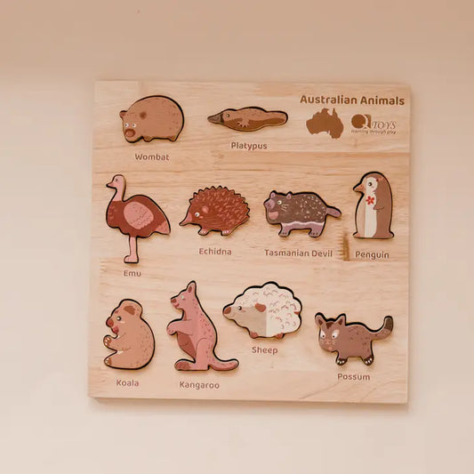 Natural Australian Animal Puzzle And Play Set