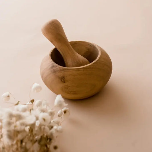 Wooden Mortar & Pestle