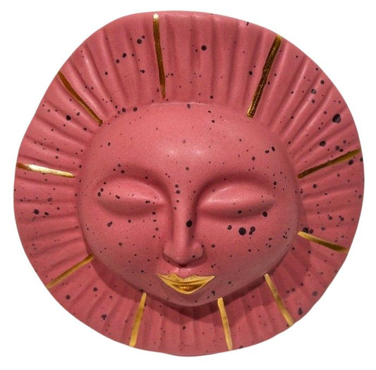 Sun Face Vase | Dark Pink