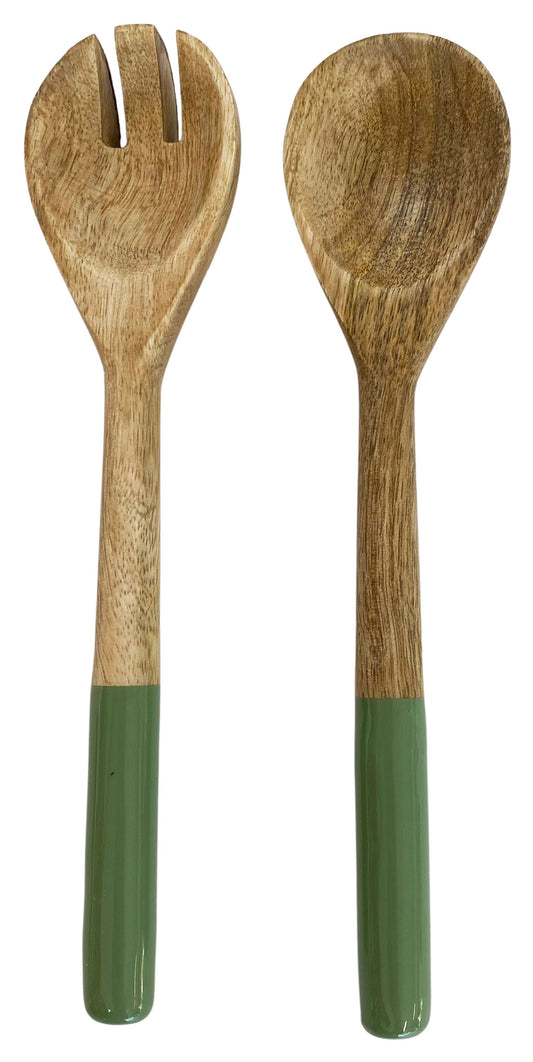 Mango Wood Salad Servers | Green Natural